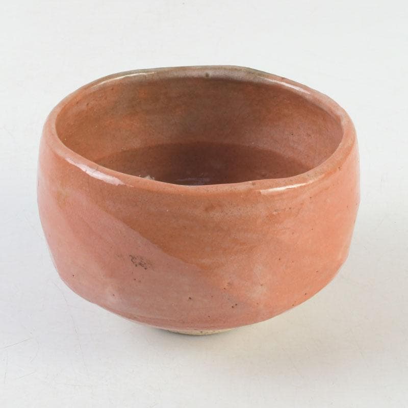 茶道具　芳幽軒　加藤石春作　赤楽茶碗　時代箱付　M　9732