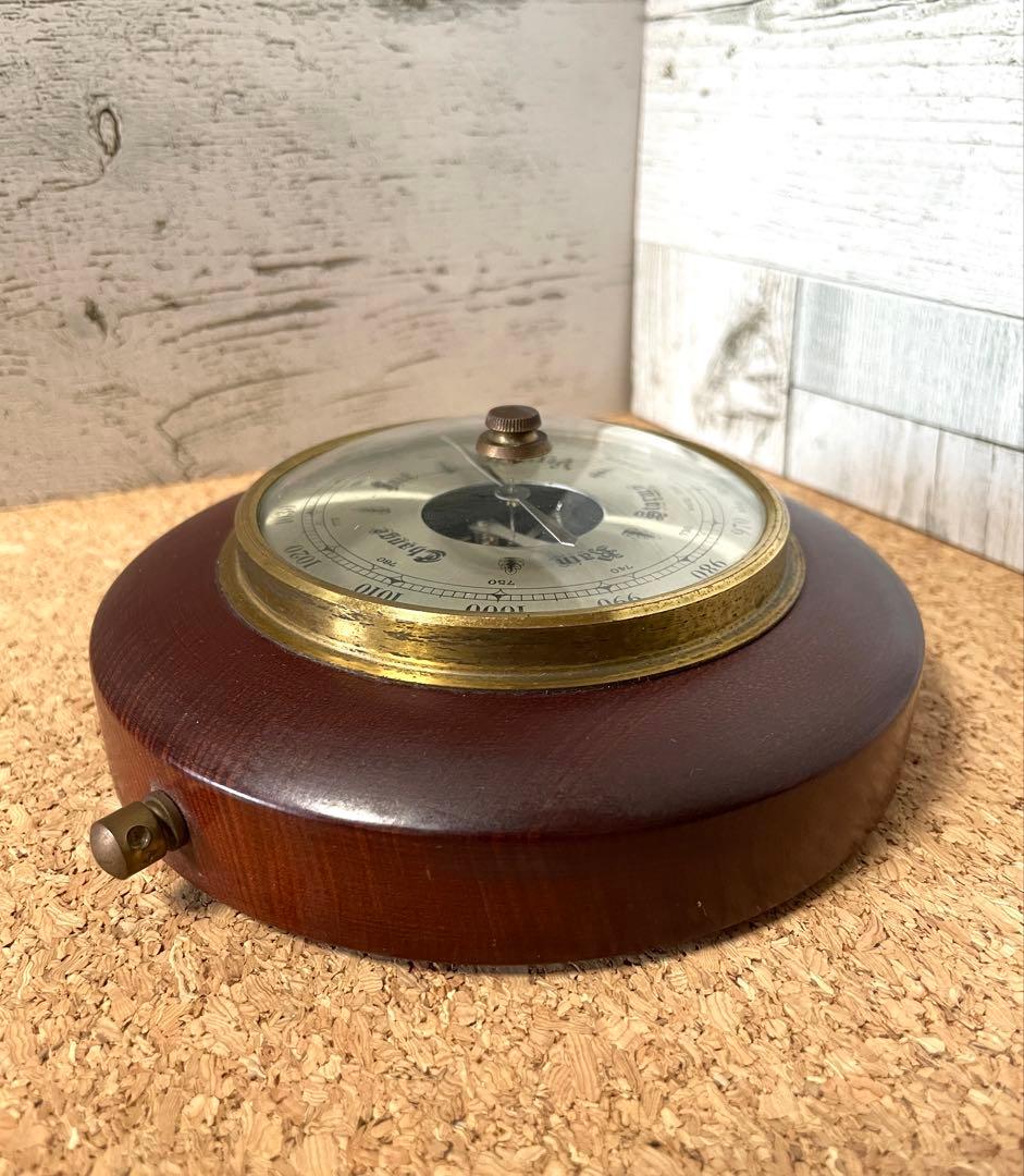 ヴィンテージ HUGER ドイツ製 気圧計 アネロイド気圧計 バロメーター