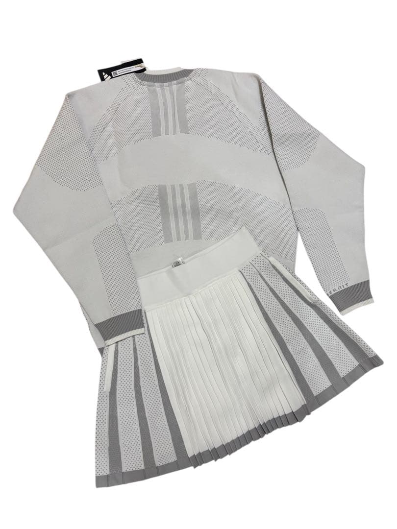 新品アディダス ゴルフ プライムニット トップスMスカートM秋冬