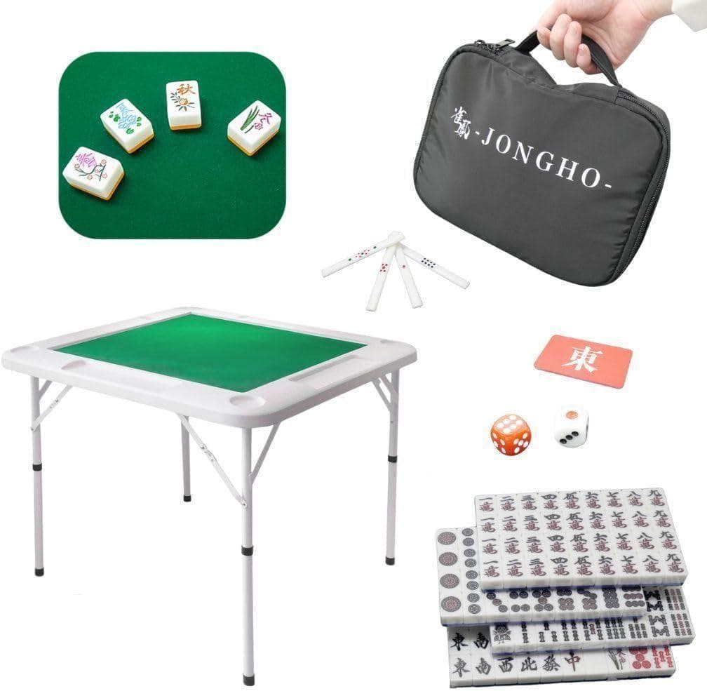 麻雀卓 麻雀牌 セット 折りたたみ 麻雀テーブル 手打ち 家庭用 白 2768