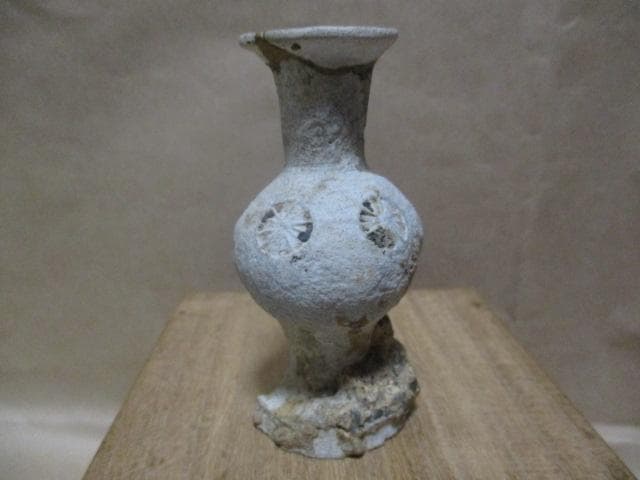 古瀬戸印花仏花瓶　I32-2