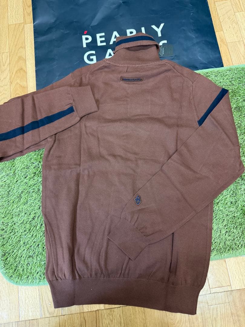 新品正規品【PG/5】パーリーゲイツ ハイネック長袖ニットカットソーモックネック