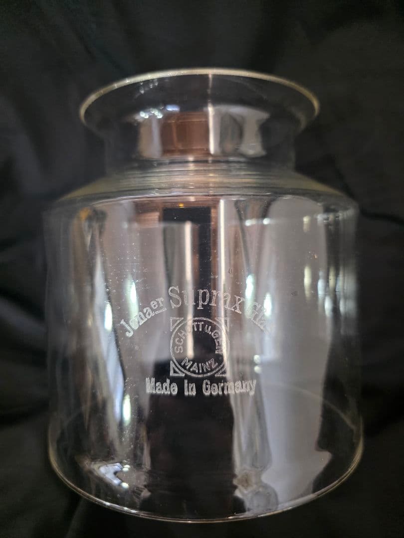 サファイアストーブ　耐熱ガラス　ビンテージストーブ　ガラスホヤ　ドイツ製