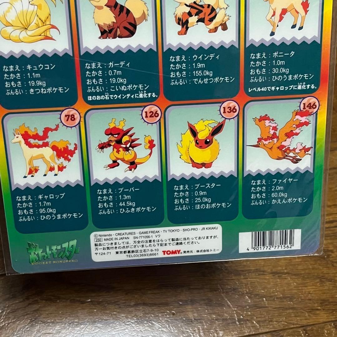 ポケットモンスター 下敷き 炎のポケモン トミー製 リザードン ステッカー付き