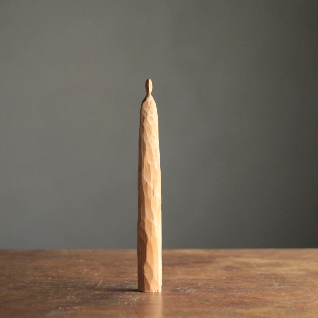 木彫 立体作品 人物像 現代美術 オブジェ