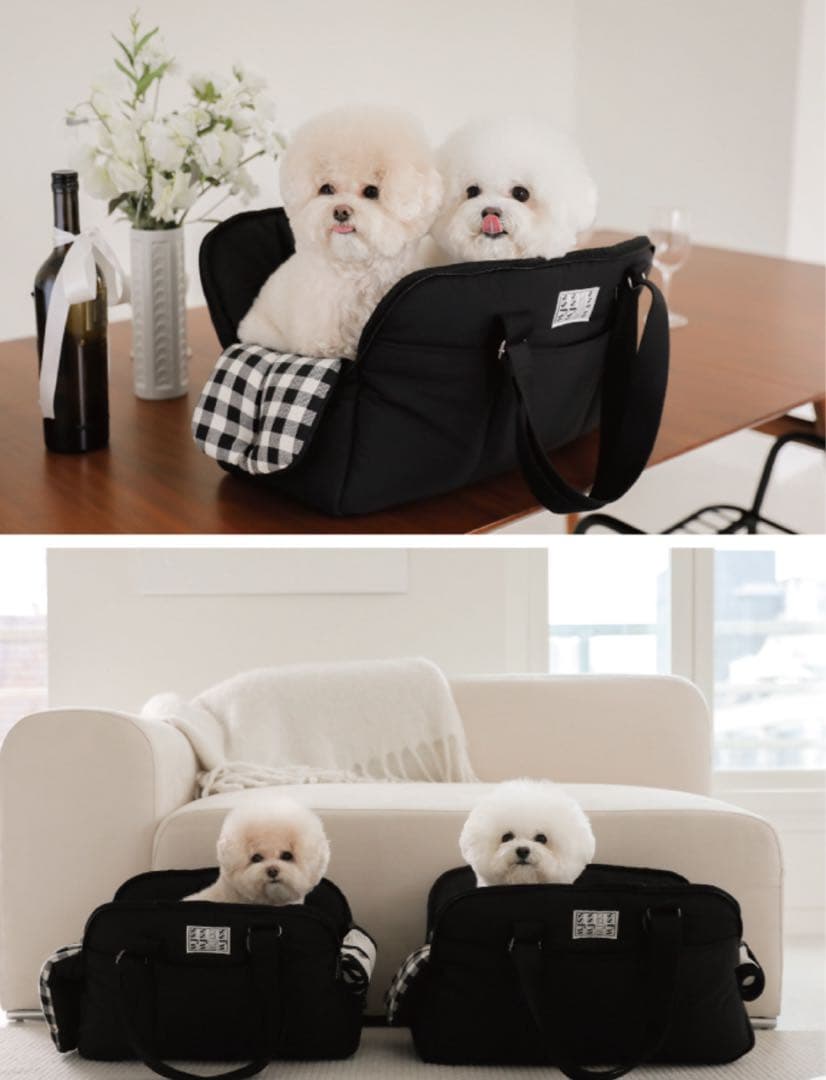 SSFW 韓国ブラックナイロンキャリーバッグ　新品未使用　タグ付き