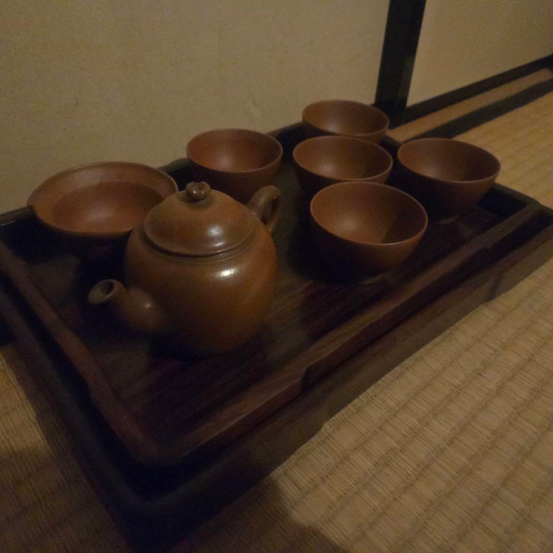 中国 煎茶 茶器 急須 セット 茶道 盆