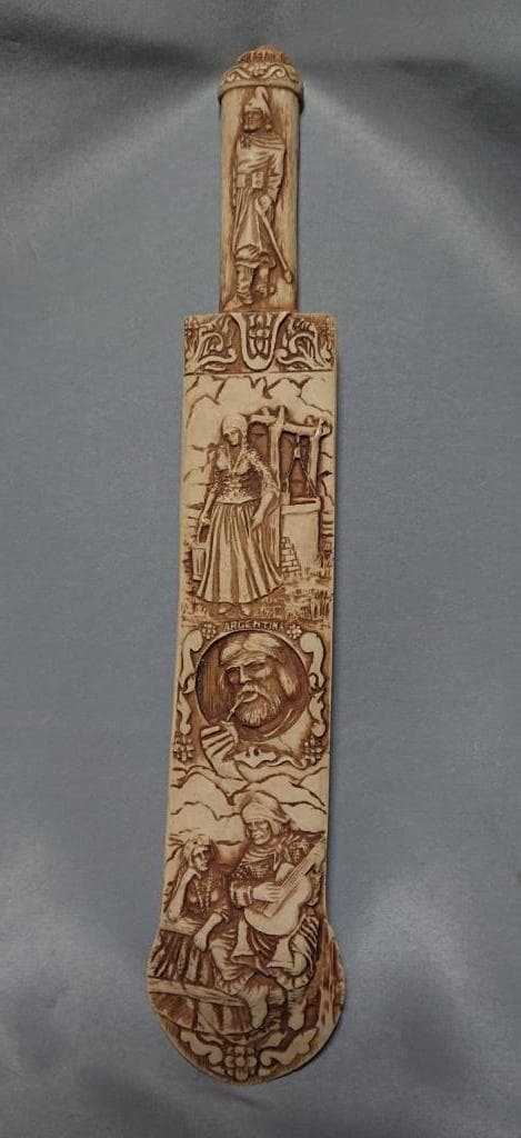 コレクター収集品　アルゼンチン　手彫り　掛物