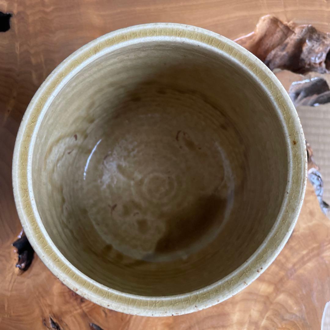 黄瀬戸水指 山口正文造 西山窯 茶道具 共箱