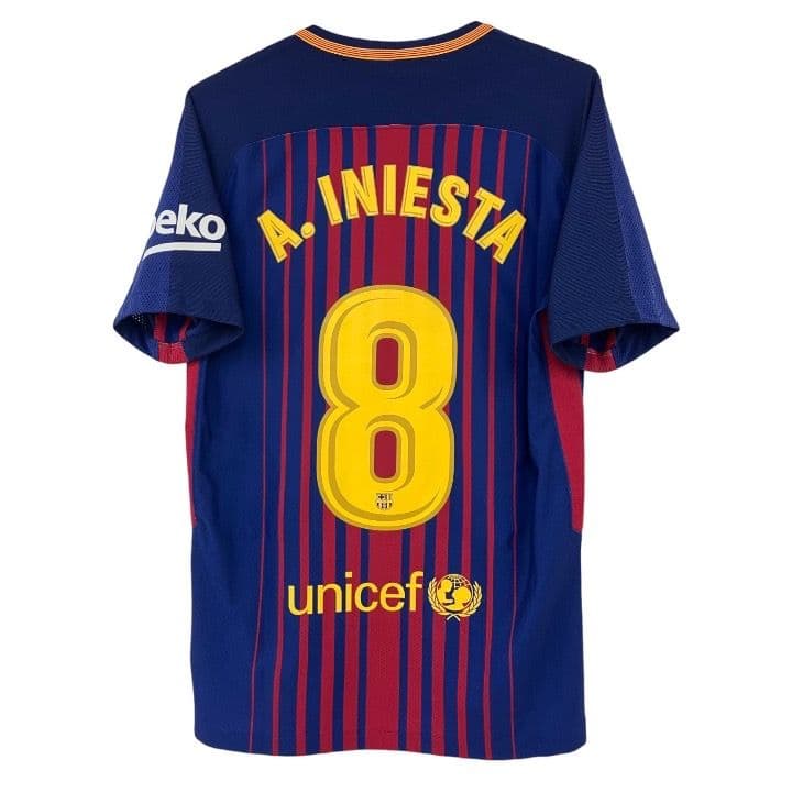 17-18 バルセロナ　イニエスタ　NIKEオフィシャル　オーセンユニフォーム