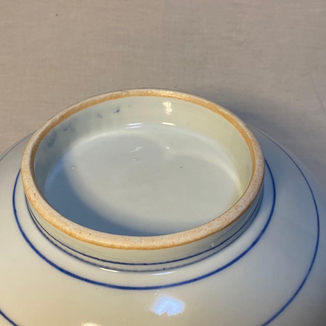 伊万里　古伊万里　大鉢　花鳥の図　染付　金彩