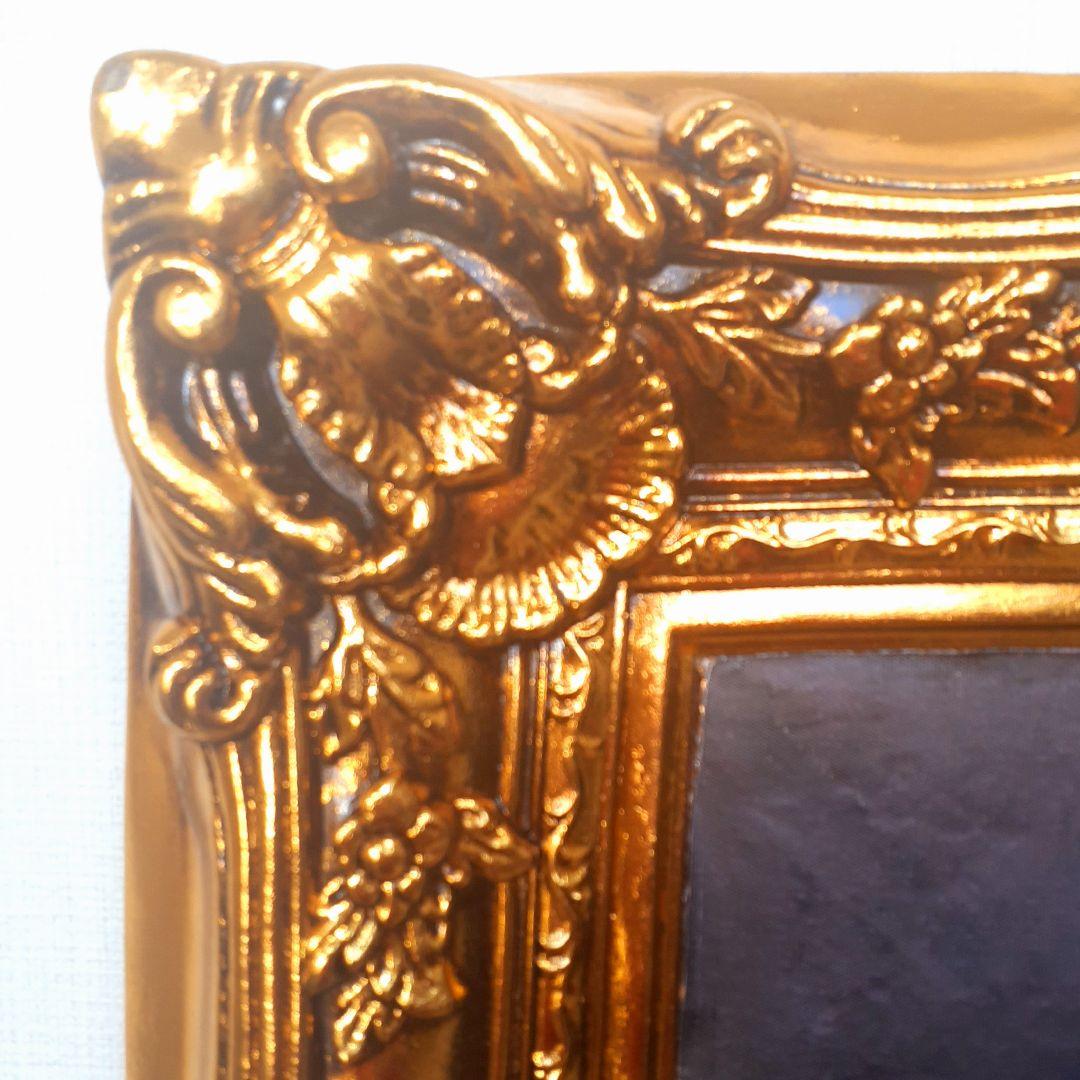 フェルメール作品　絵画　『真珠の耳飾りの少女』　良質キャンパス　豪華　金箔額縁付