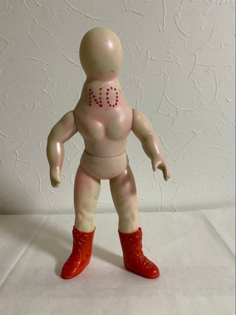 ⚠️レア　ザ・ミスターノー　タイガーマスク　当時物　中嶋製作所　ソフビ　ピンク