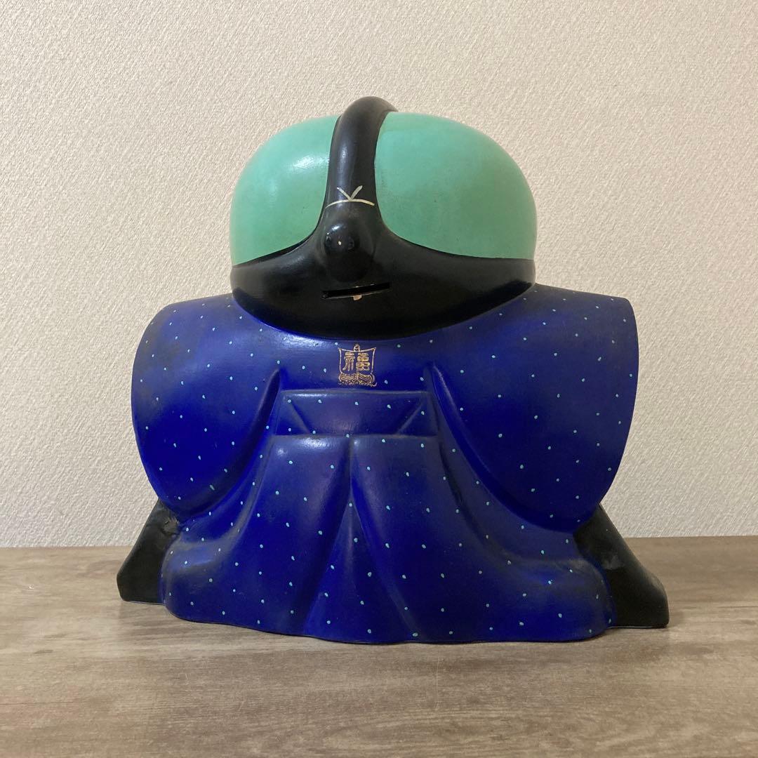 時代福助人形　縁起　手描き　招福置物　珍品〈検 招き猫　こけし　七福神　常滑焼