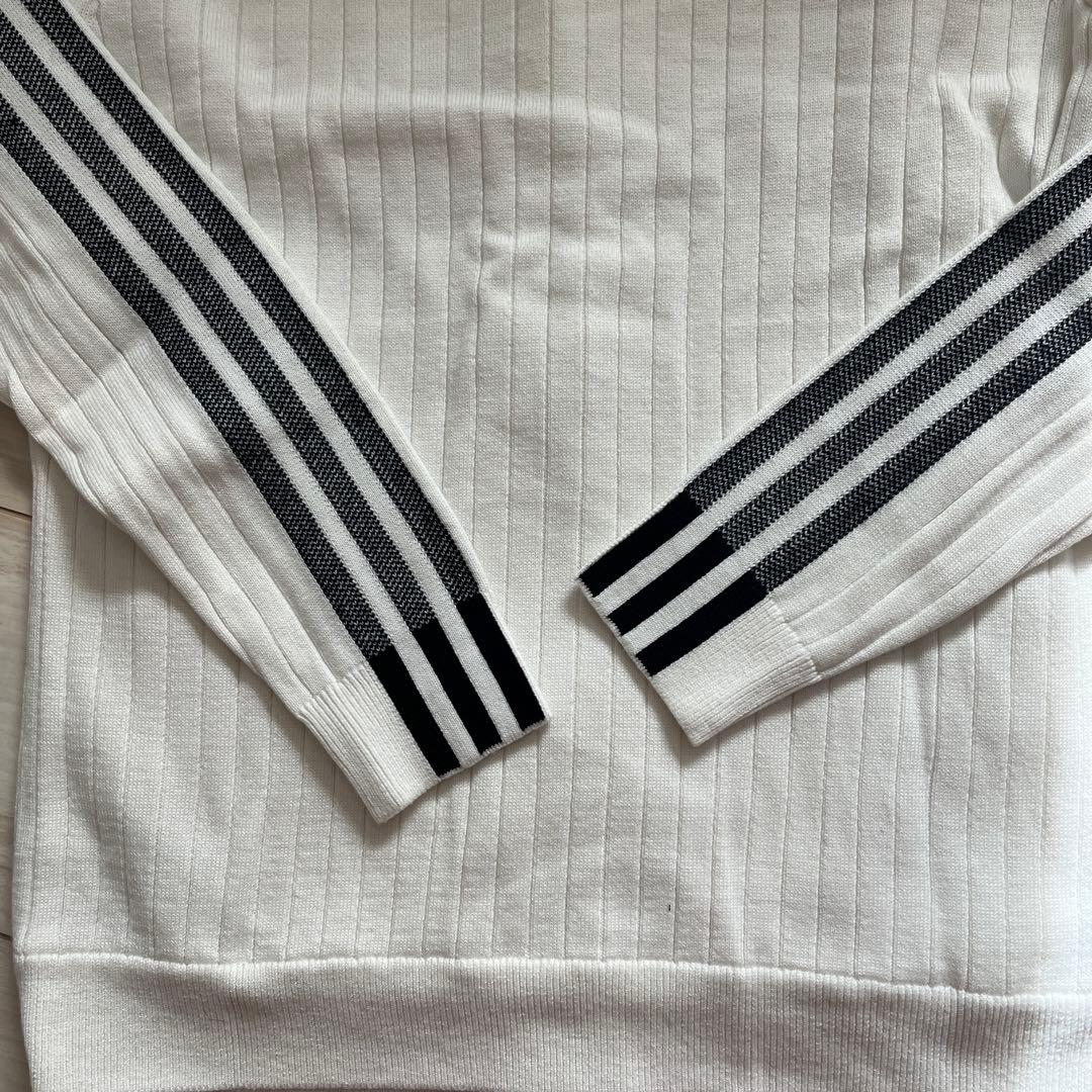 新品　アディダス　ゴルフ　防風　ニット　ジャケット／スカート　上下　L 白黒