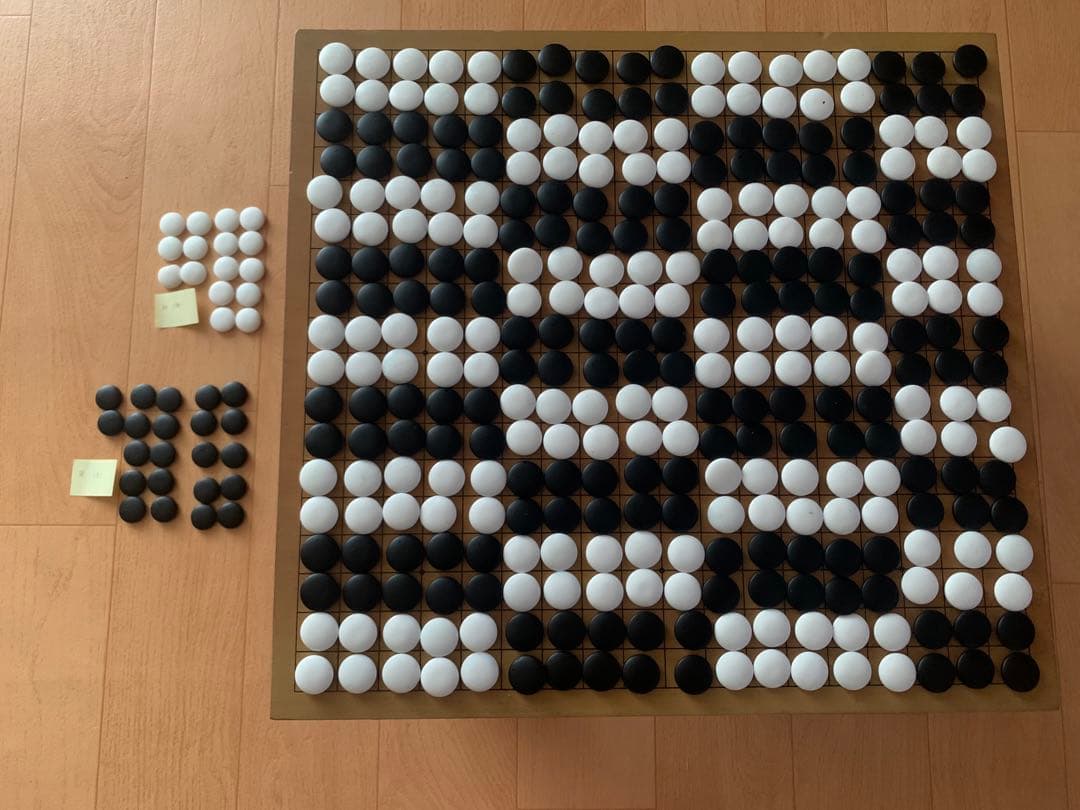 ★囲碁★ 囲碁盤足付き　へそあり　碁石　セット