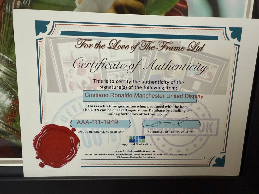 クリスティアーノ・ロナウド サイン入りフォト