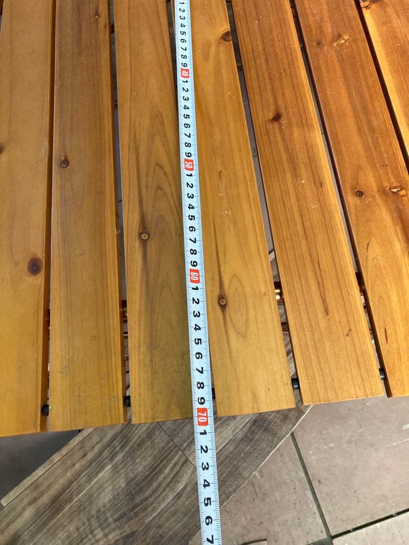 Coleman 折りたたみ木製テーブル