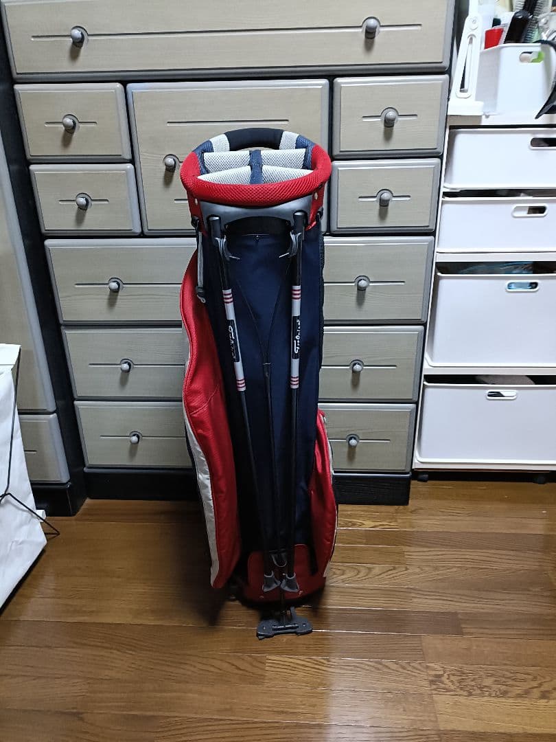 Titleist ゴルフキャディバッグ 赤白