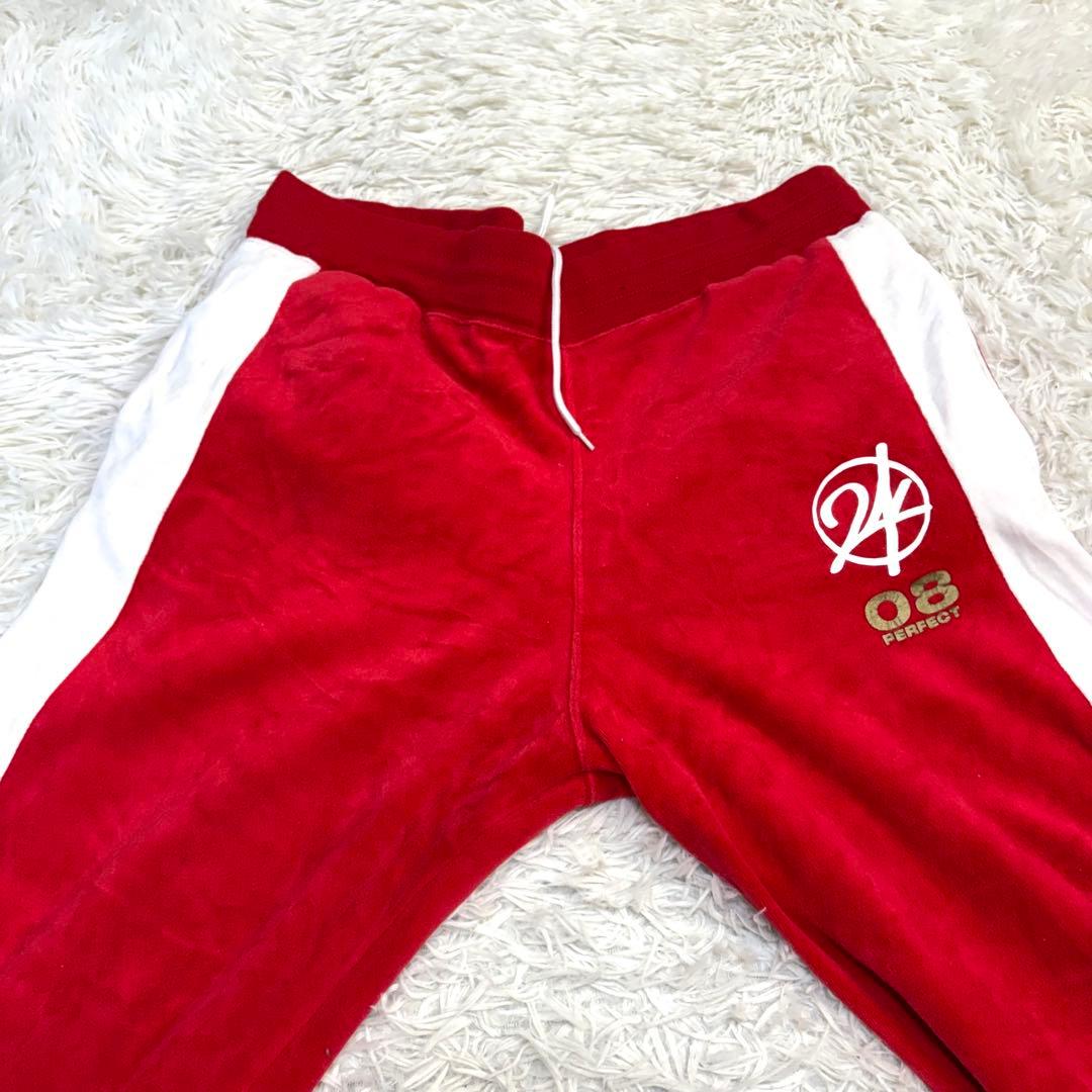 【レア】24karats ベロアジャージ セットアップ ライブツアー L 赤白