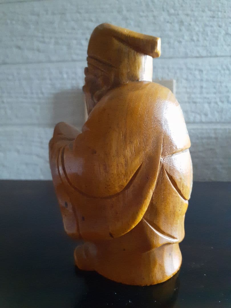 希少　高村光雲作　木彫り白檀　寿老人