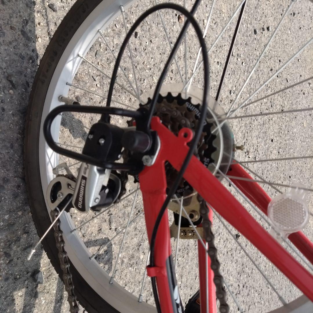 Audiアウディ折り畳み自転車20インチレッド　シマノ6段変速 　レンチ説明書付