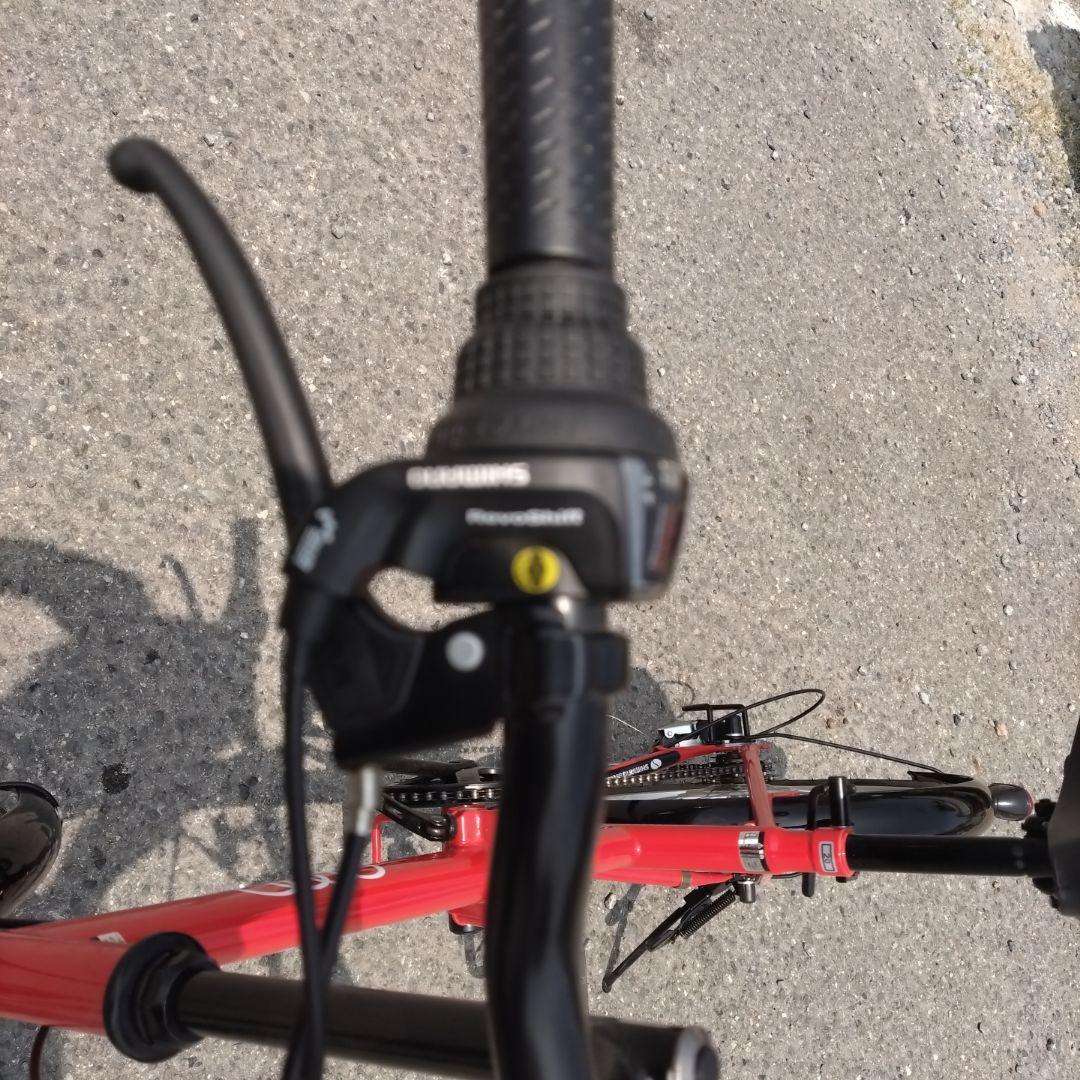 Audiアウディ折り畳み自転車20インチレッド　シマノ6段変速 　レンチ説明書付