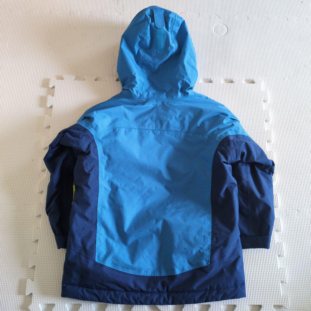 美品　montbell子ども用スキーウェアセット（青と灰色）