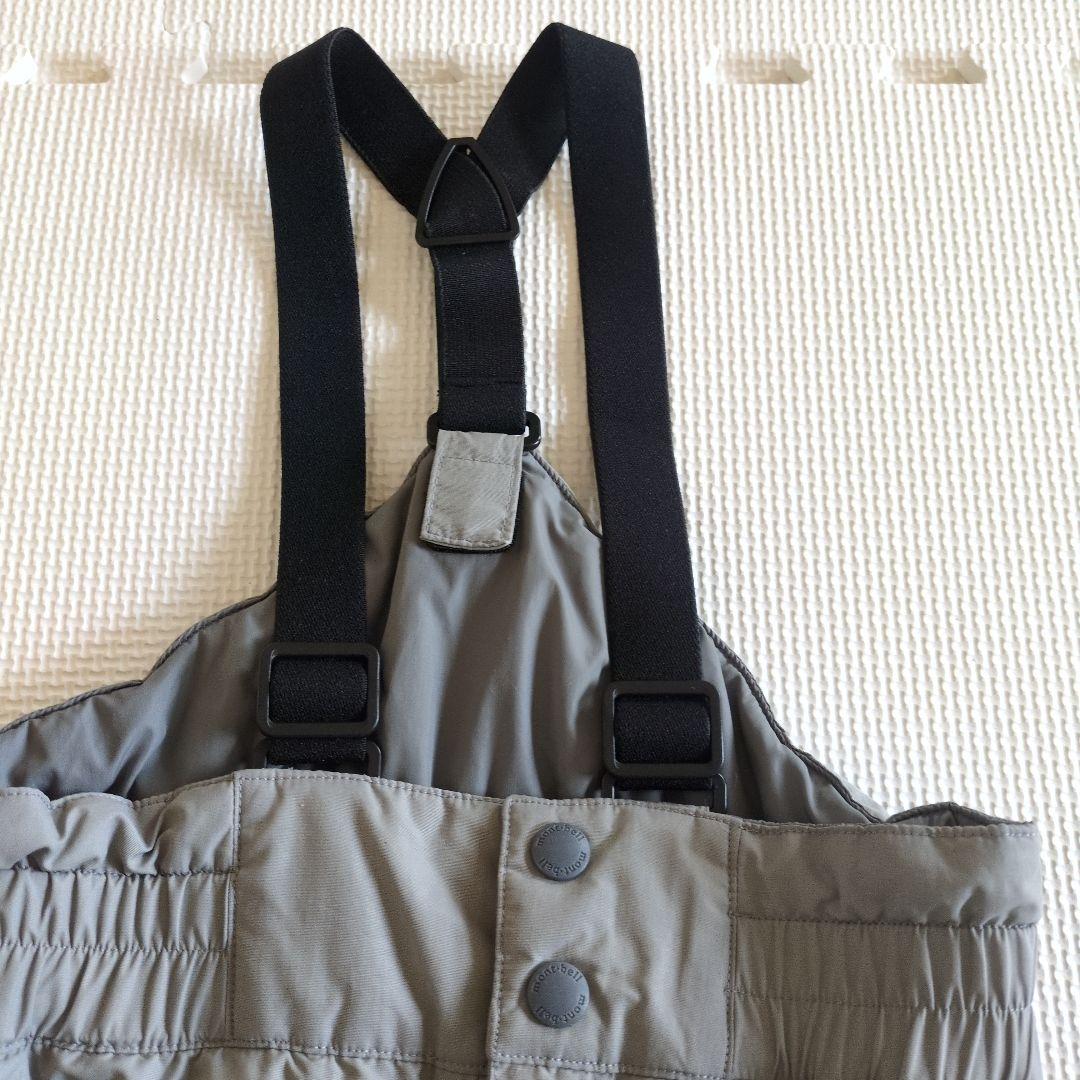 美品　montbell子ども用スキーウェアセット（青と灰色）