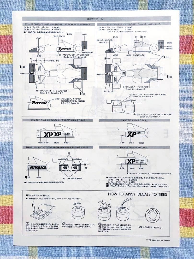 良状態 当時モノ WAVE/モデラーズ 1/24 ティレル・フォード 018