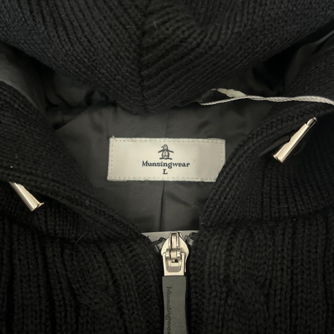 ● 新品 マンシング ウェア ベスト フード　L 黒