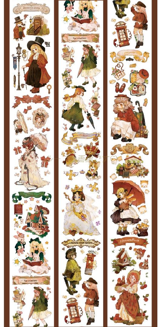 J903＃英式小甜心(PET)田小宝切り売り海外人物マステ女の子