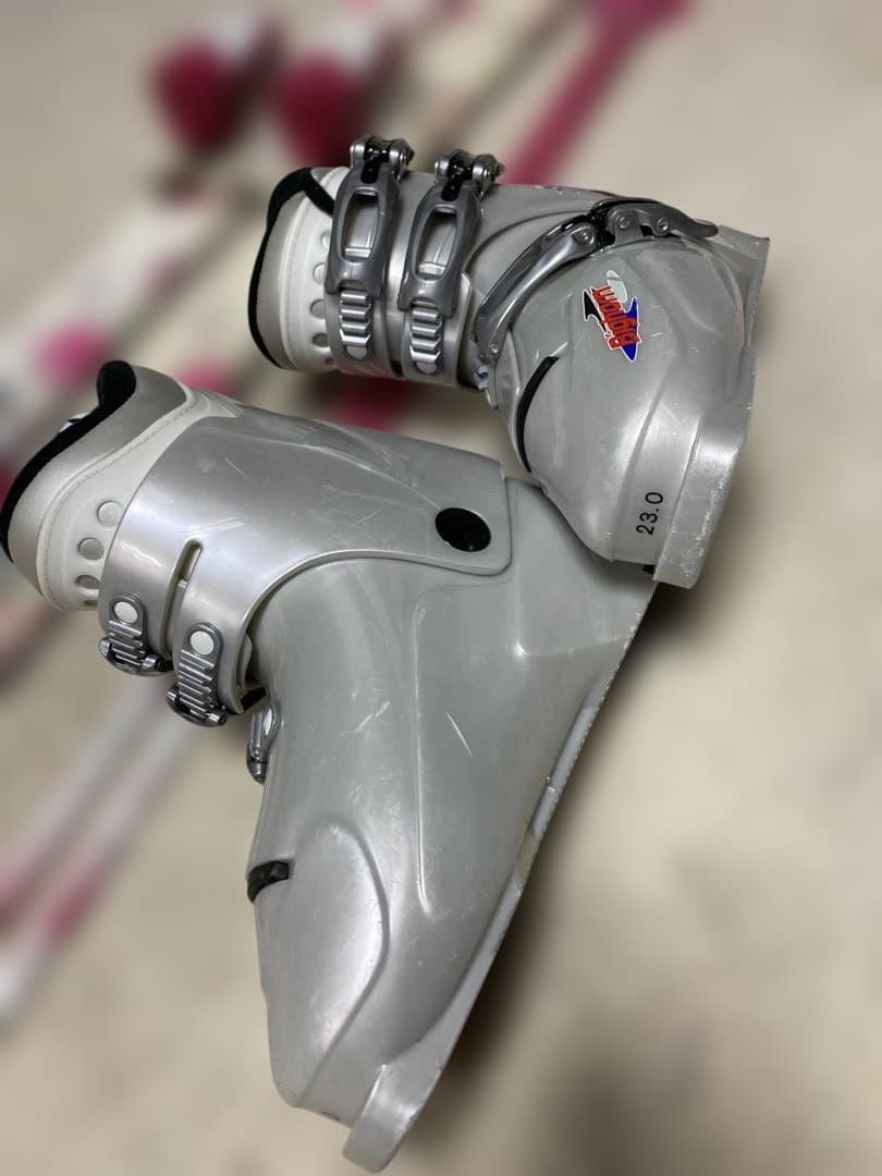 ダイナスター 140cm ブーツ23cm ストック調整式スキーセット 中古