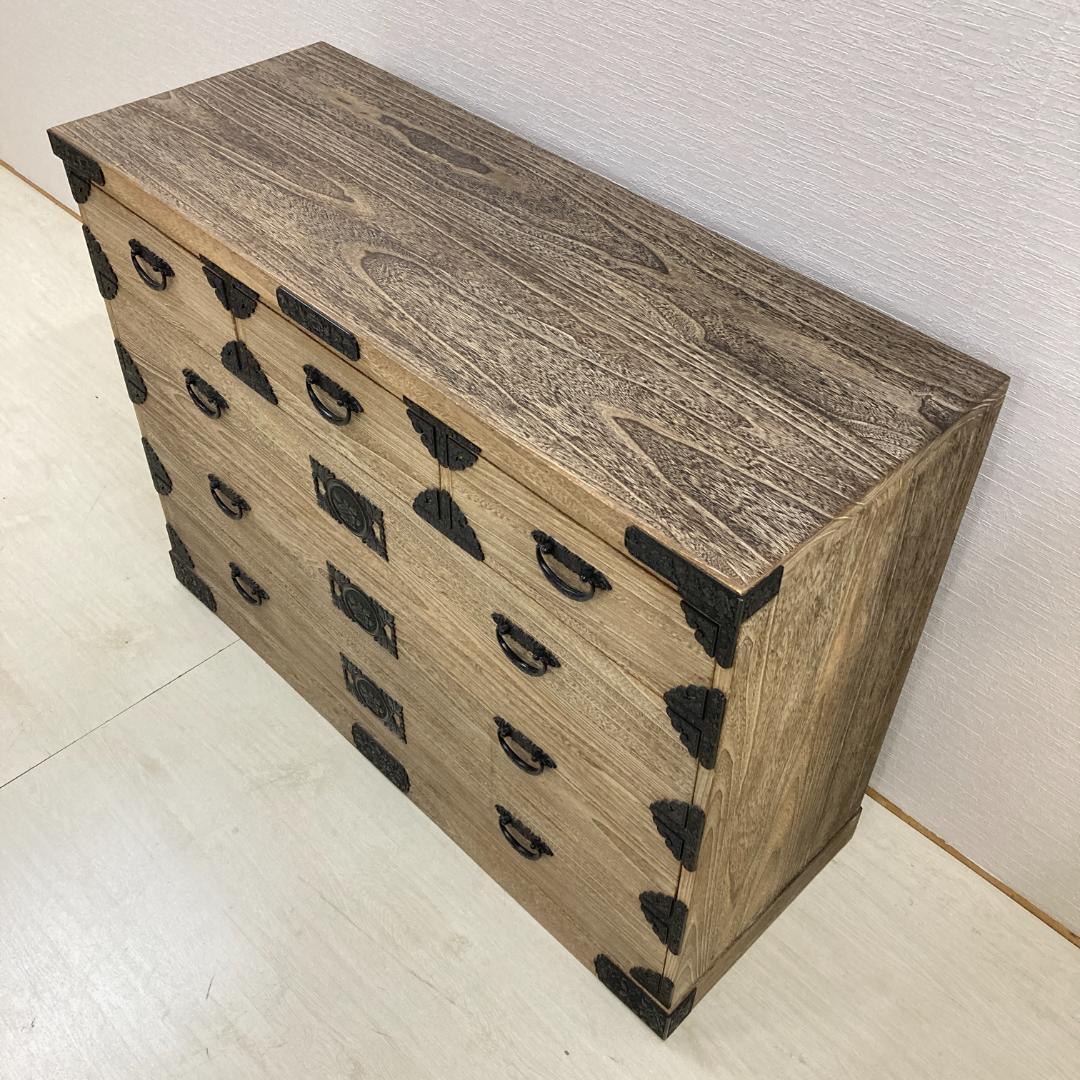 民芸箪笥　工芸タンス　４段　チェスト　古民家　時代風