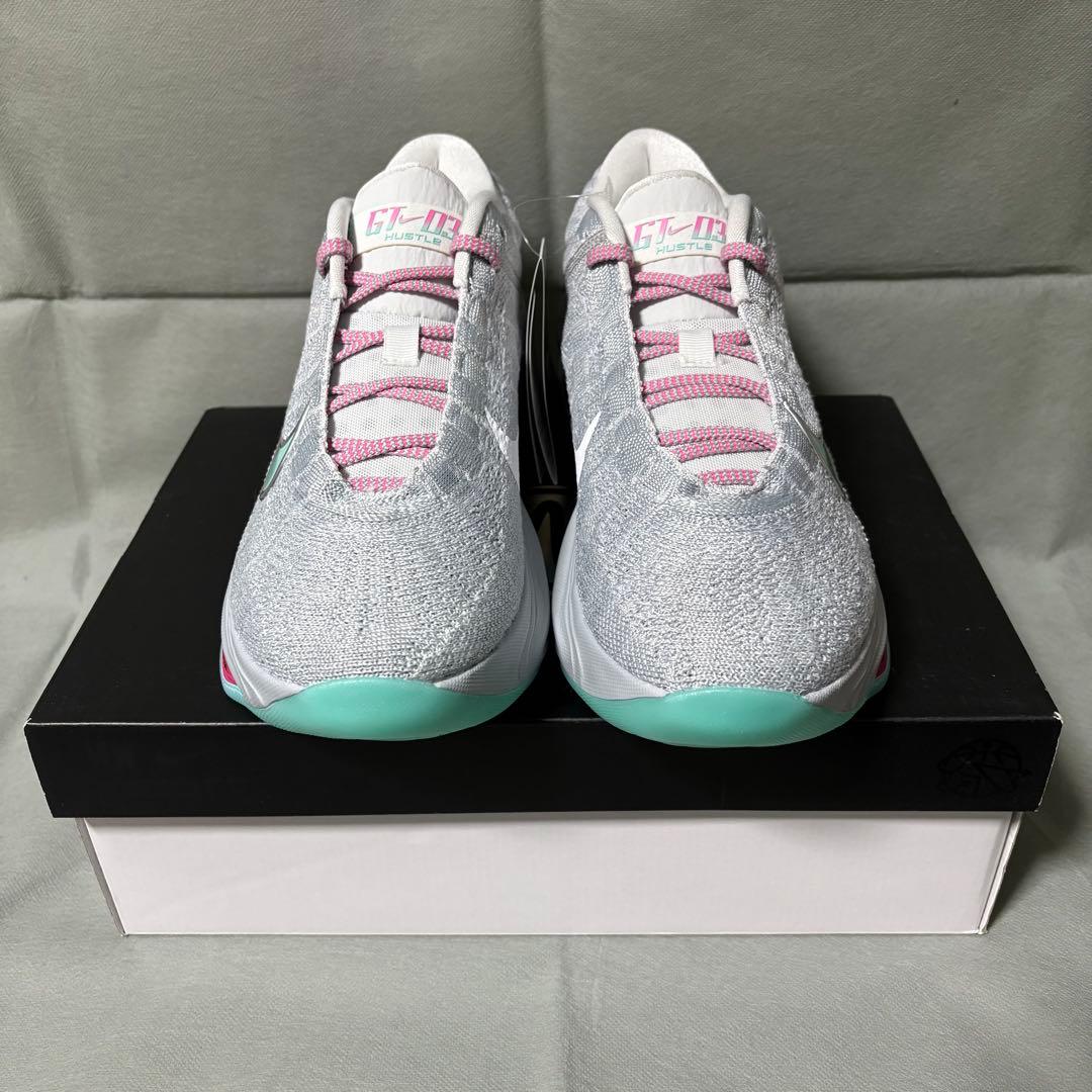 ナイキ　G.Tハッスル3 グレー　グリーン　ピンク　緑　27.0