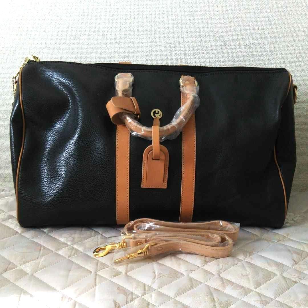 ボストンバッグ Riou・Gerald 革 ブラック