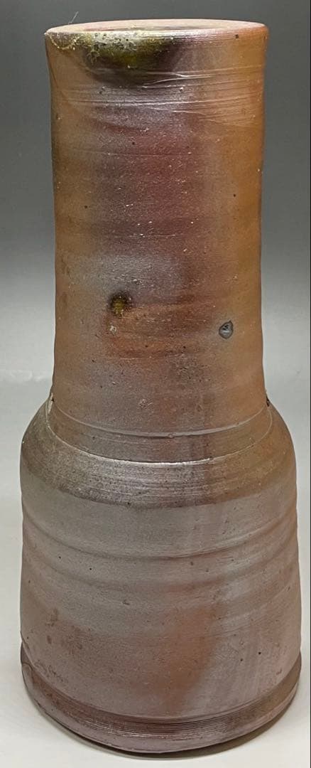 人間国宝　藤原雄　備前花入　備前焼　共箱　共布 　S013