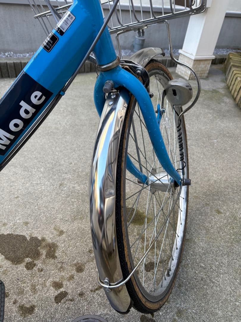 子供用自転車26インチ 青 前カゴ付き