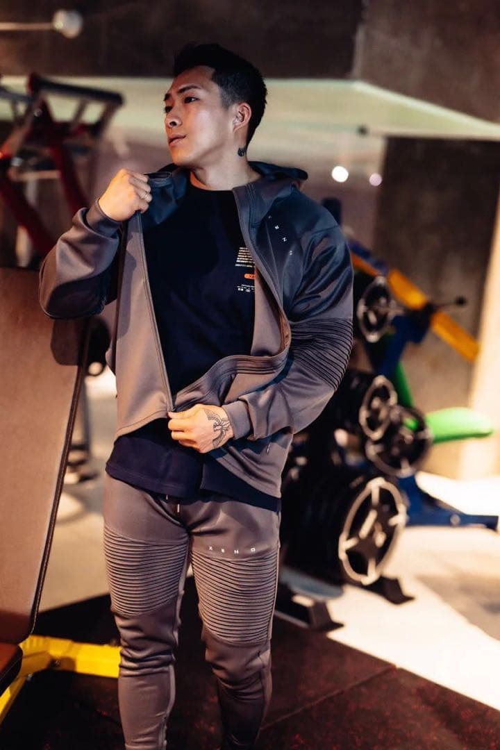 XENO ゼノ 上下 セットアップ ジャージ グレー バイカー サイズL