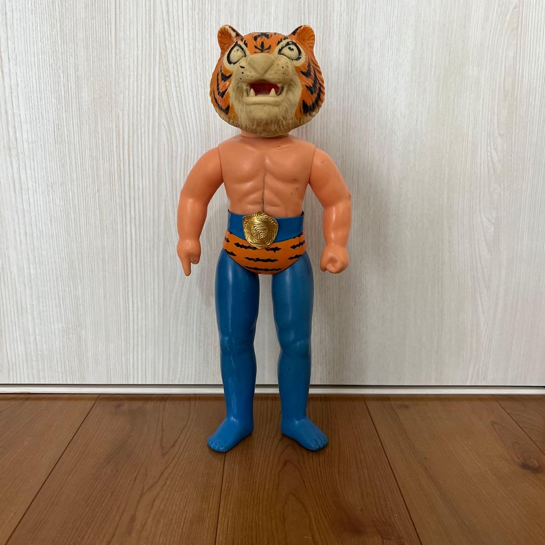 当時物 タイガーマスク ジャンボ ソフビ 梶原一騎 亀マーク