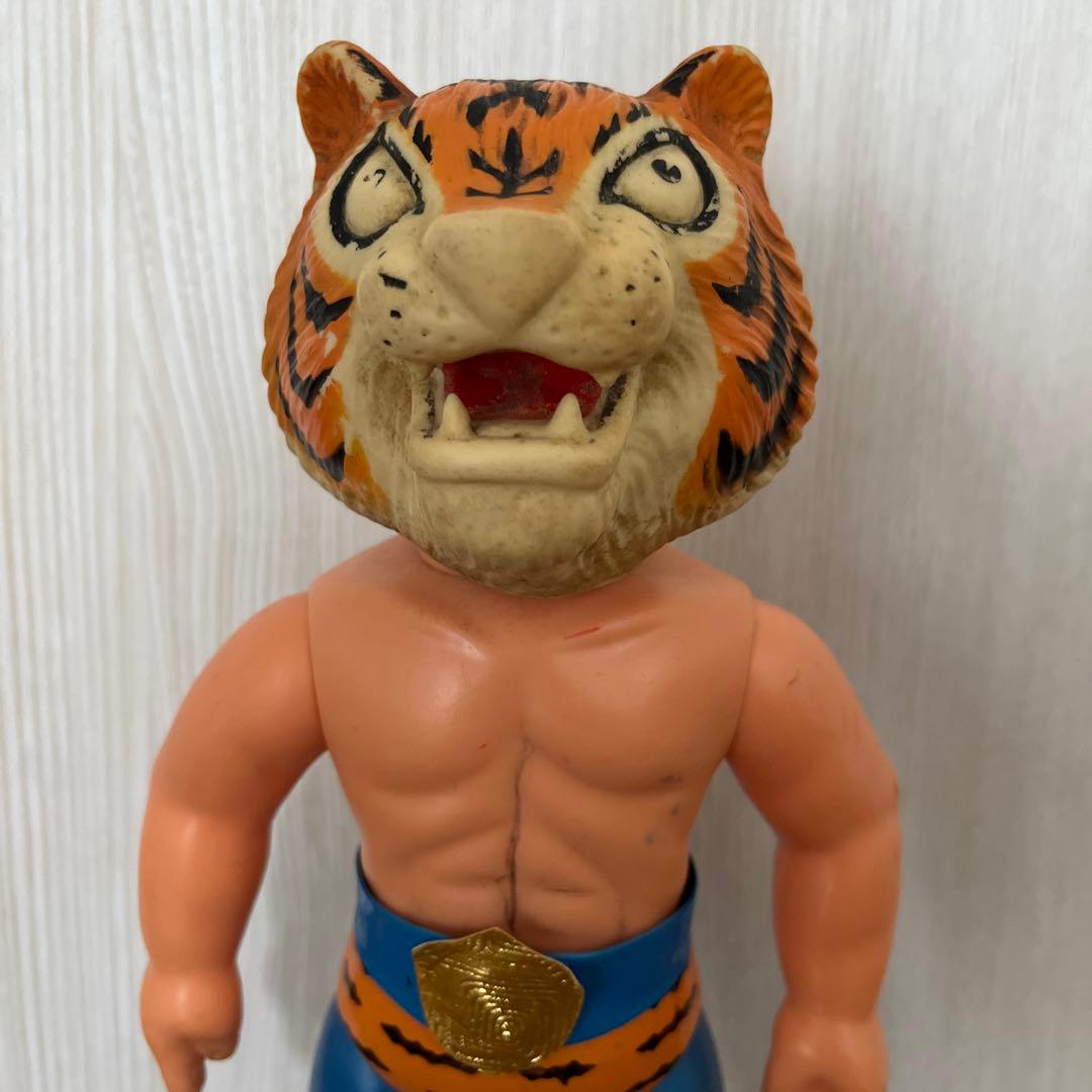当時物 タイガーマスク ジャンボ ソフビ 梶原一騎 亀マーク