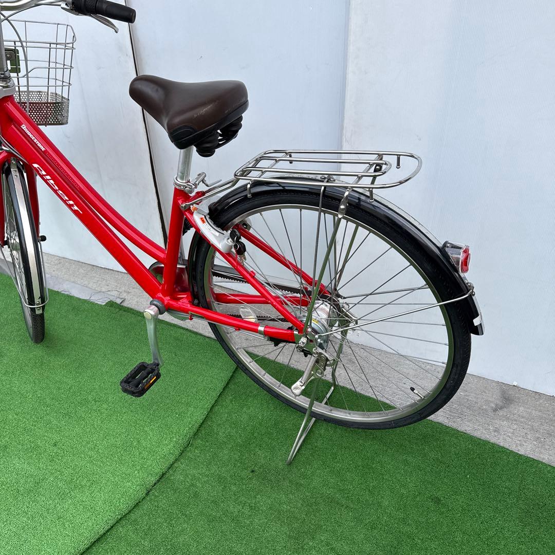 ブリヂストン アルベルト自転車 26インチ 内3速 オートライト レッド