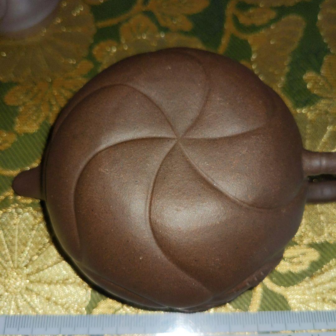 【最終価格】中国　紫砂朱泥　彫刻入　急須水滴