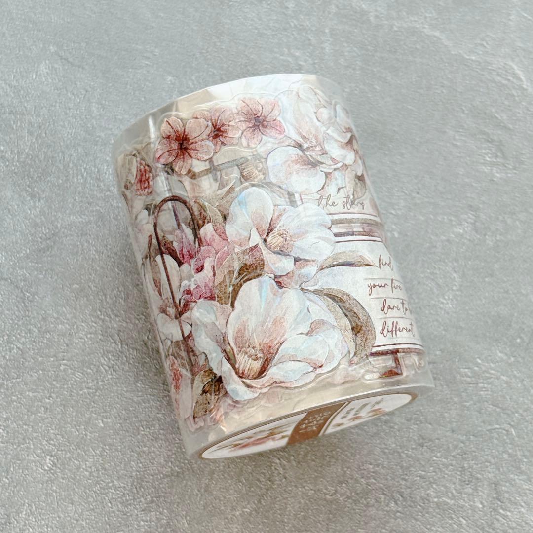 千言手账《山茶莓语》海外マスキングテープ　マステ 【2630】