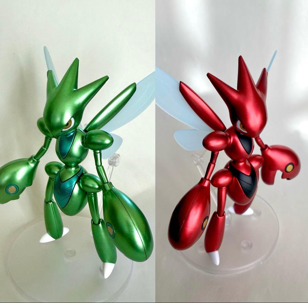 【うさぎ・製作依頼】ポケプラ　ハッサム　通常色&色違い　塗装済み完成品