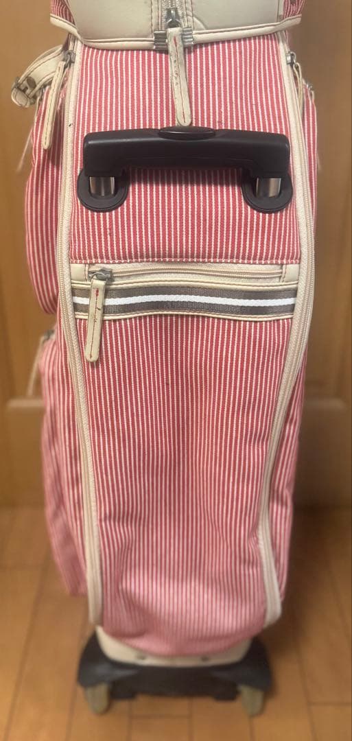 アディダス　キャスター付き　ゴルフ　キャディバック　ヒッコリー生地