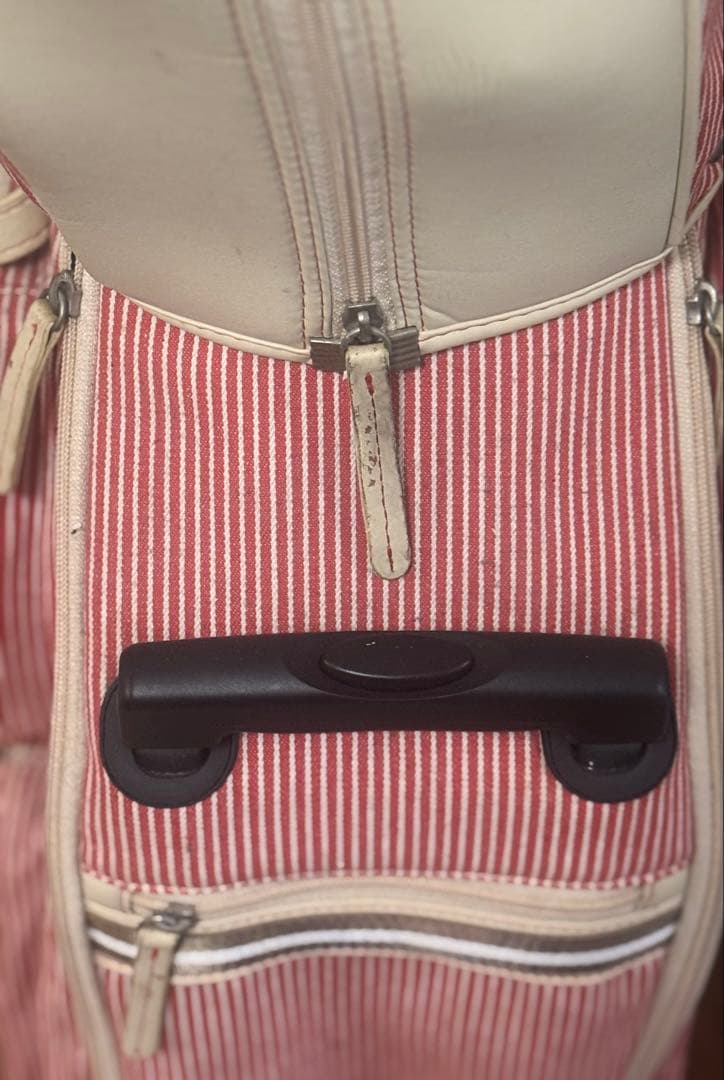 アディダス　キャスター付き　ゴルフ　キャディバック　ヒッコリー生地