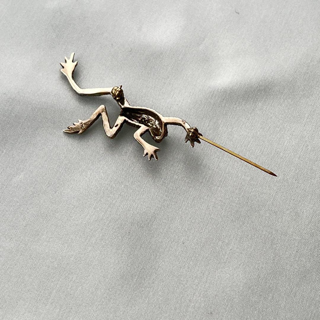【英国】 【純銀】カエルのブローチ　ピン
