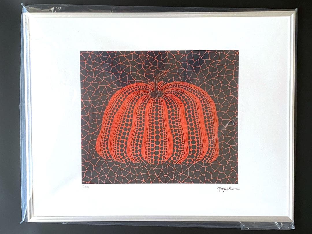 【美品】草間彌生☆かぼちゃ☆リトグラフ☆証明書付