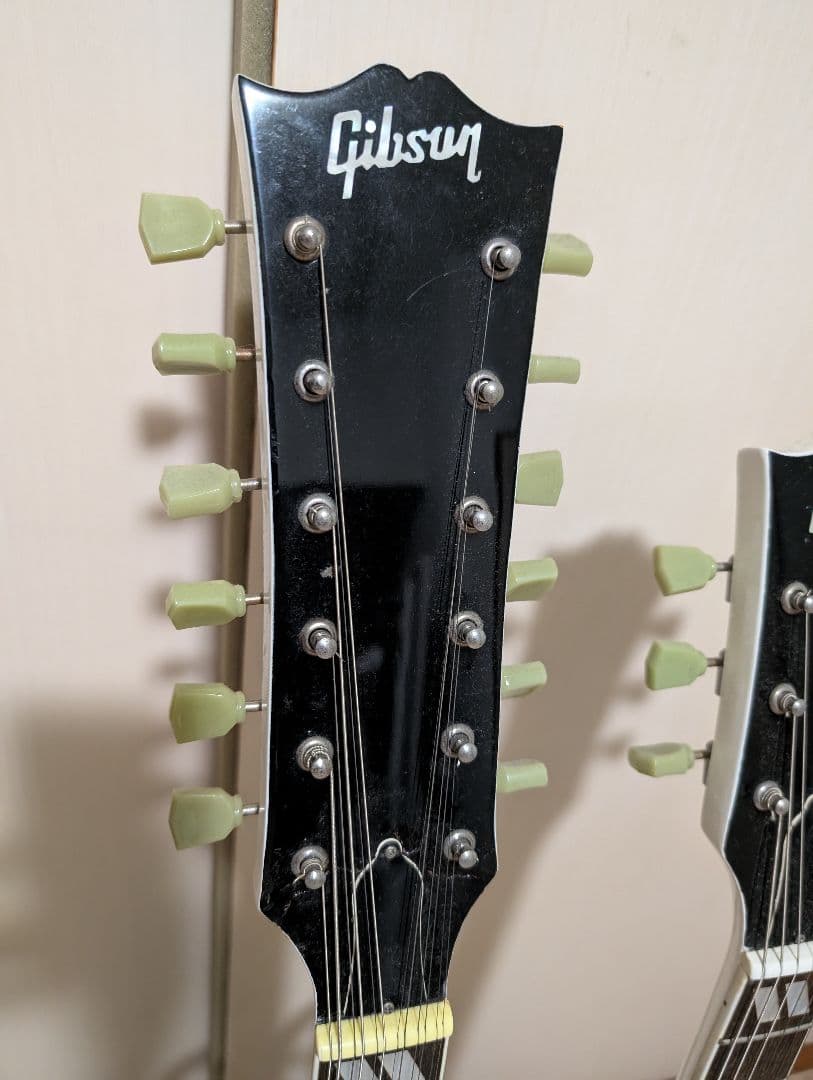 Non Gibson ダブルネックギター ホワイト